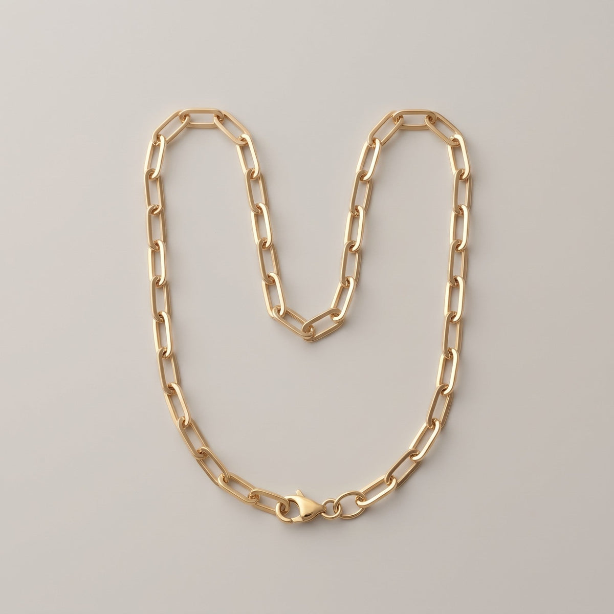Bold Link necklace in 14k solid gold