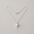 Pearl Drop necklace in sterling silver