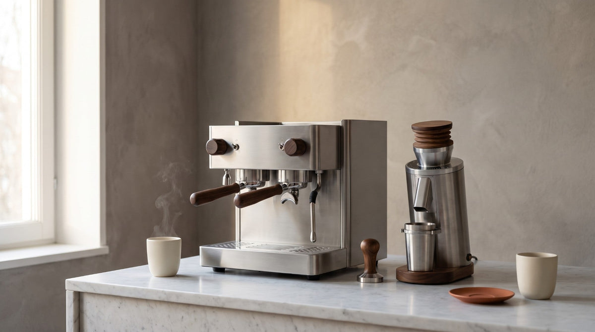 Espresso machine with two cups