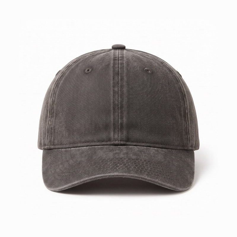 Washed cap in charcoal