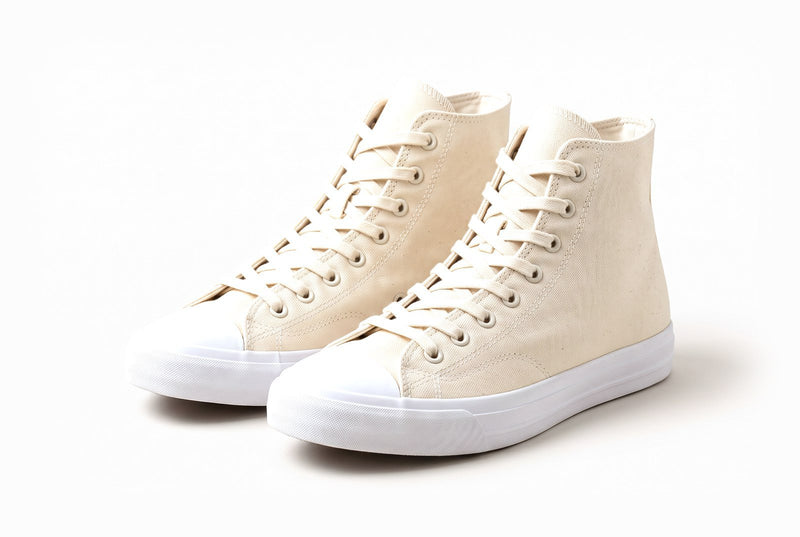 Canvas high-tops in cream