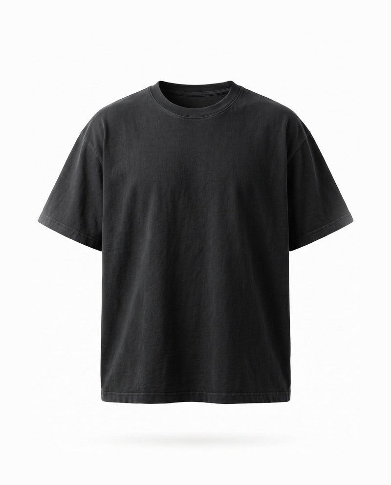 Boxy tee in black