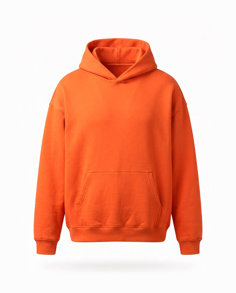 Oversized hoodie in signal orange