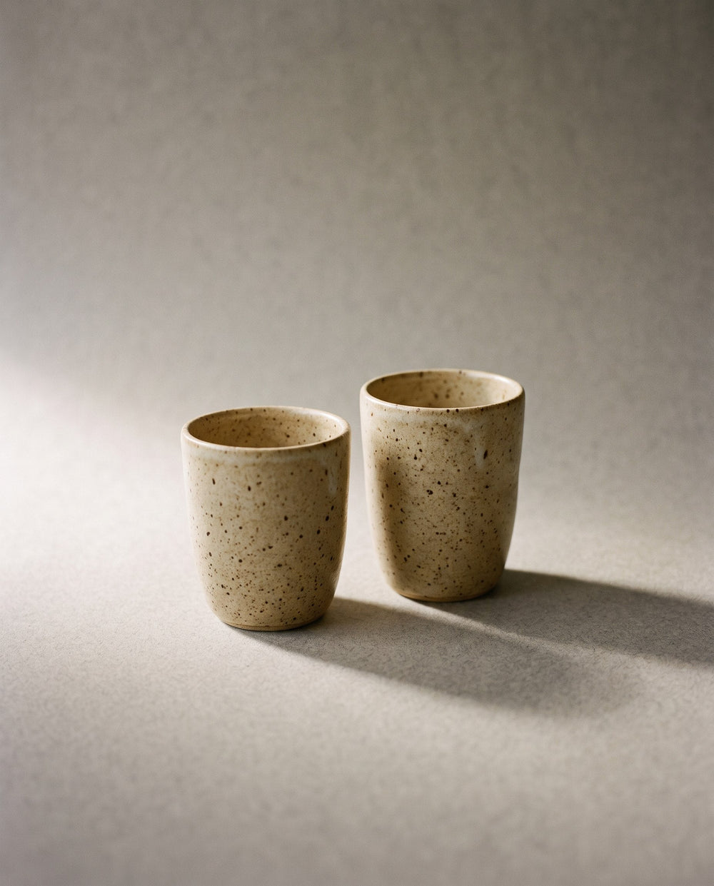 Pair of stoneware tea cups